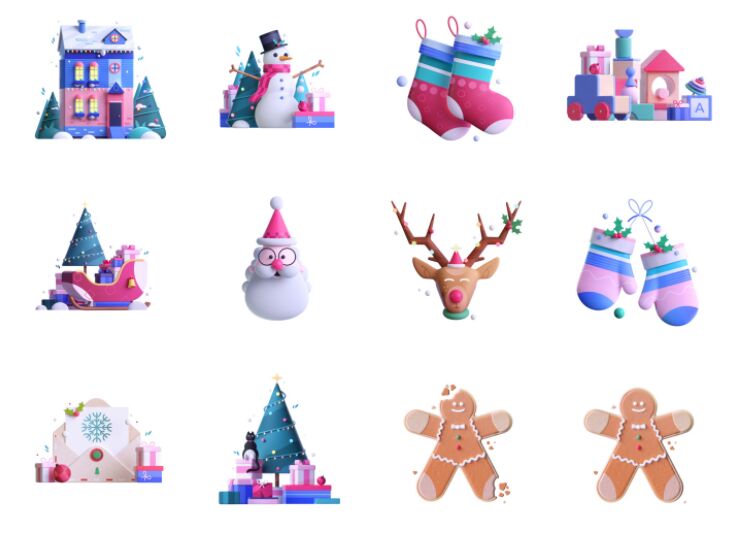FREE 3D Christmas icons